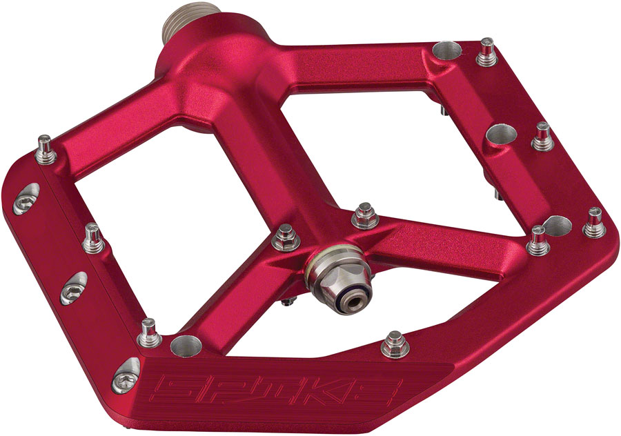 Spank Spike Pedals - Platform, Aluminum, 9/16", Red