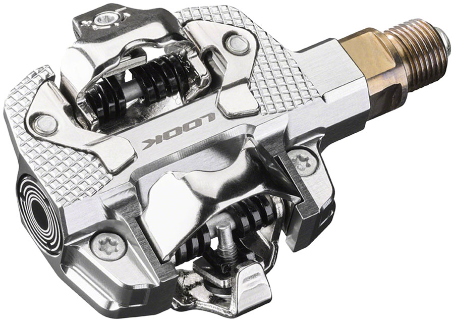 LOOK X-TRACK Single Power Pedals - Dual Sided Clipless, Chromoly,  9/16", Silver