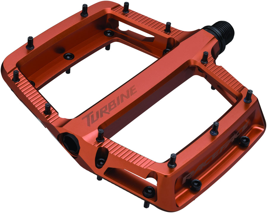 RaceFace Turbine Pedals - Platform, Aluminum, 9/16", FOX Orange