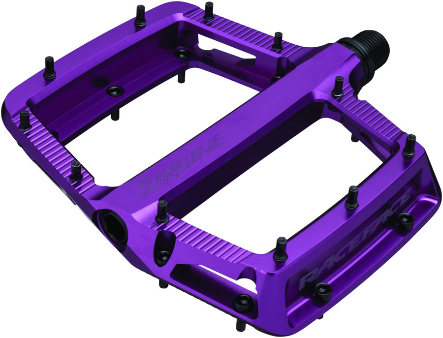 RaceFace Turbine Pedals - Platform, Aluminum, 9/16", Purple