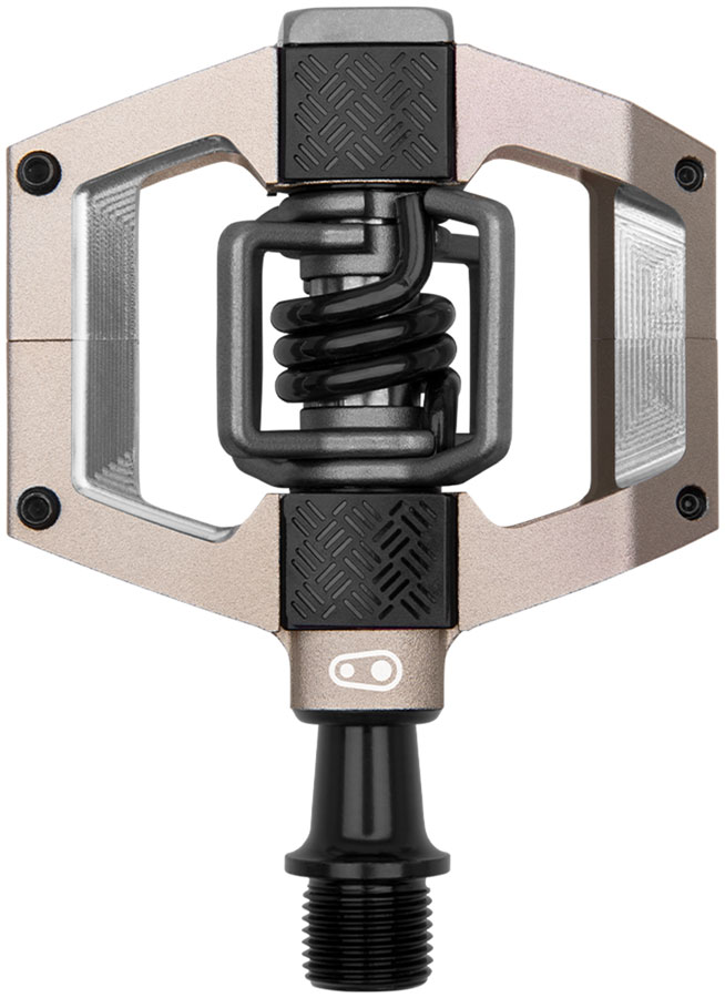 Crankbrothers Mallet Trail Pedals - Dual Sided Clipless with Platform, Aluminum, 9/16", Champange