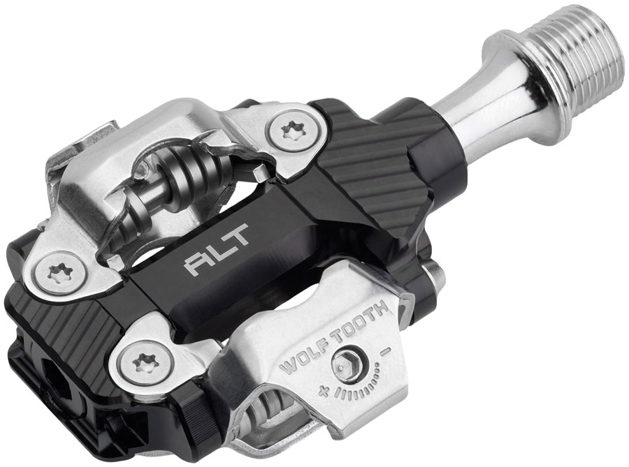 Wolf Tooth ALT XC Clipless Pedals - Dual Sided Clipless, Alloy, 9/16", Black, Pair, Shimano SPD