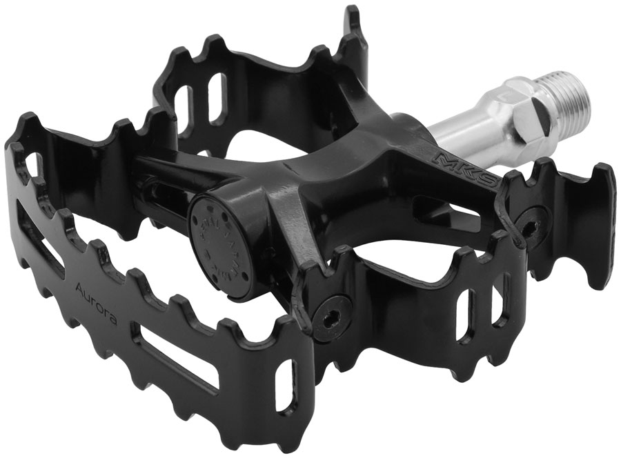 MKS Aurora Pedals - Platform, Aluminum, 9/16", Black