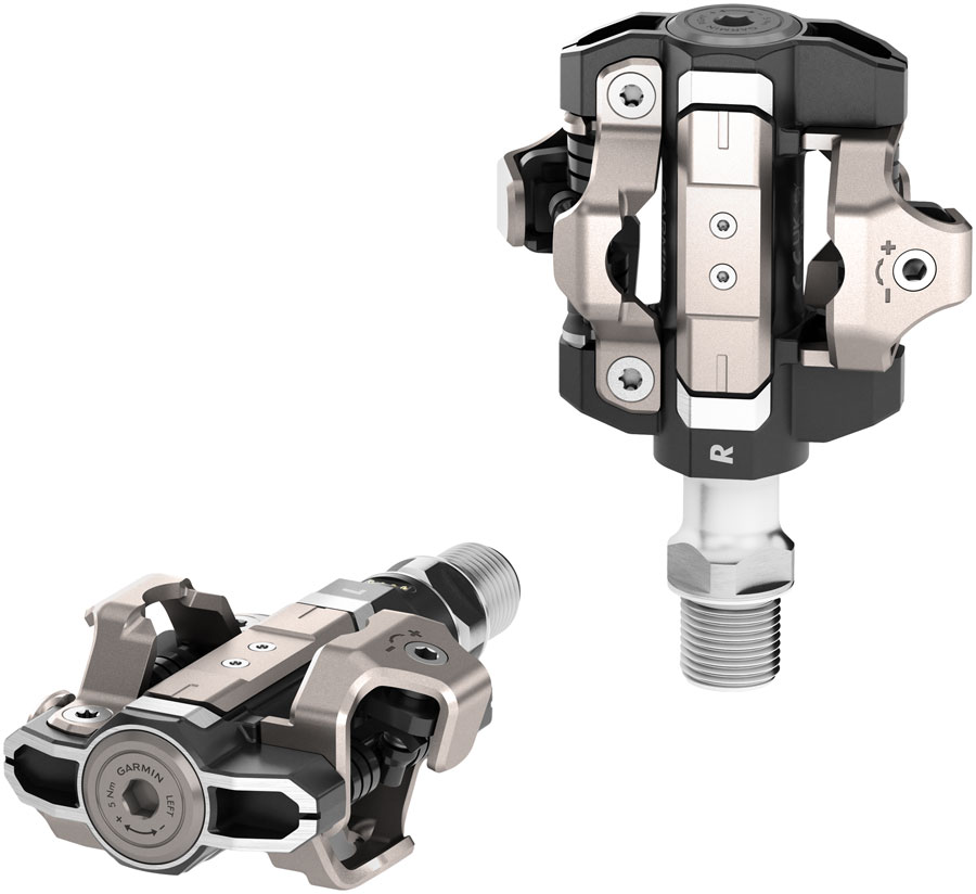 Garmin Rally XC110 Power Meter Pedals - Dual Sided Clipless, Alloy, 9/16", Black, Pair, Single-Sensing, Shimano SPD