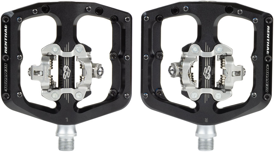 Renthal Revo-DHC Pedals - Dual Sided Clipless with Platform, Alloy, 9/16", Black, Shimano SPD