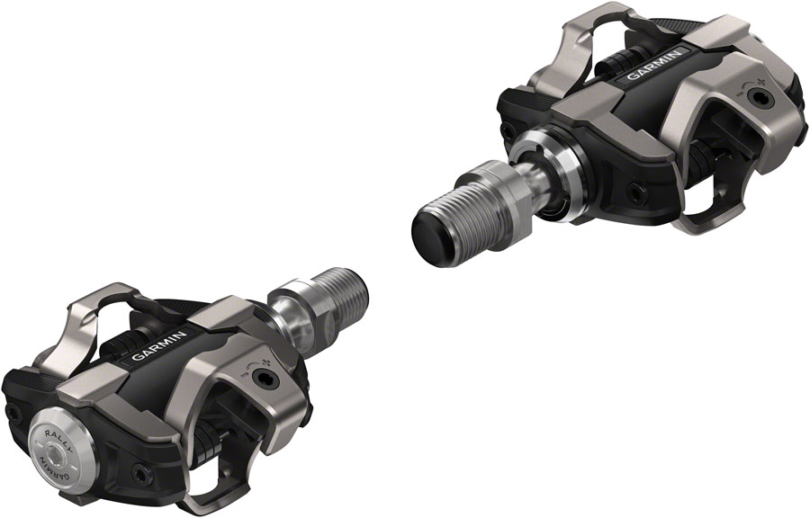 Garmin Rally XC100 Power Meter Pedals - Dual Sided Clipless, Alloy, 9/16", Black, Pair, Single-Sensing, Shimano SPD