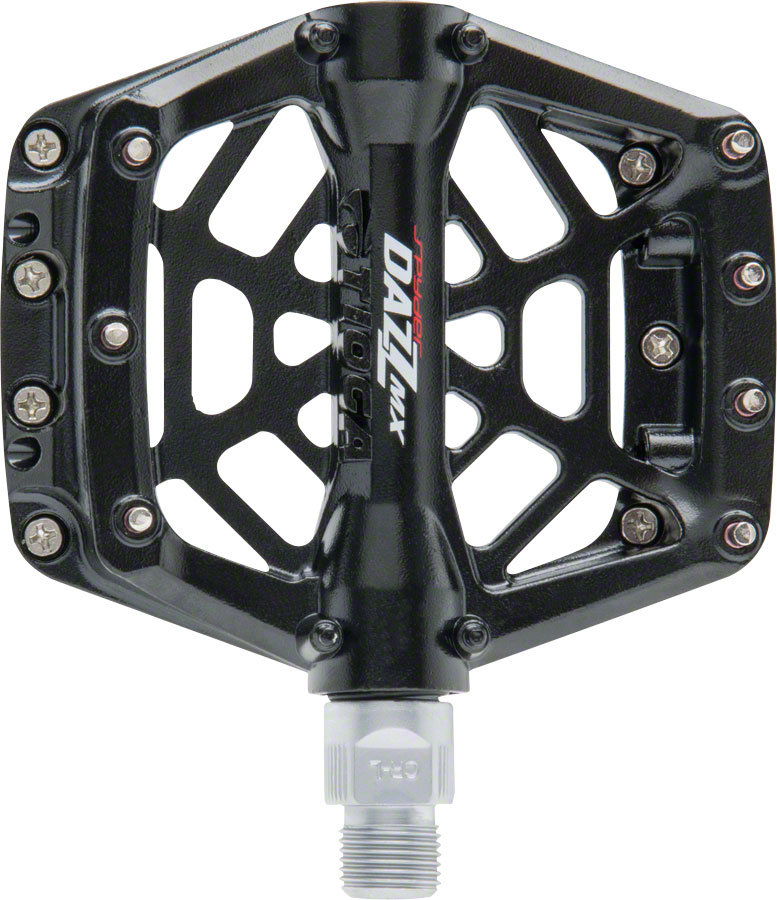Tioga DAZZ MX Pedals - Platform, Aluminum, 9/16", Black