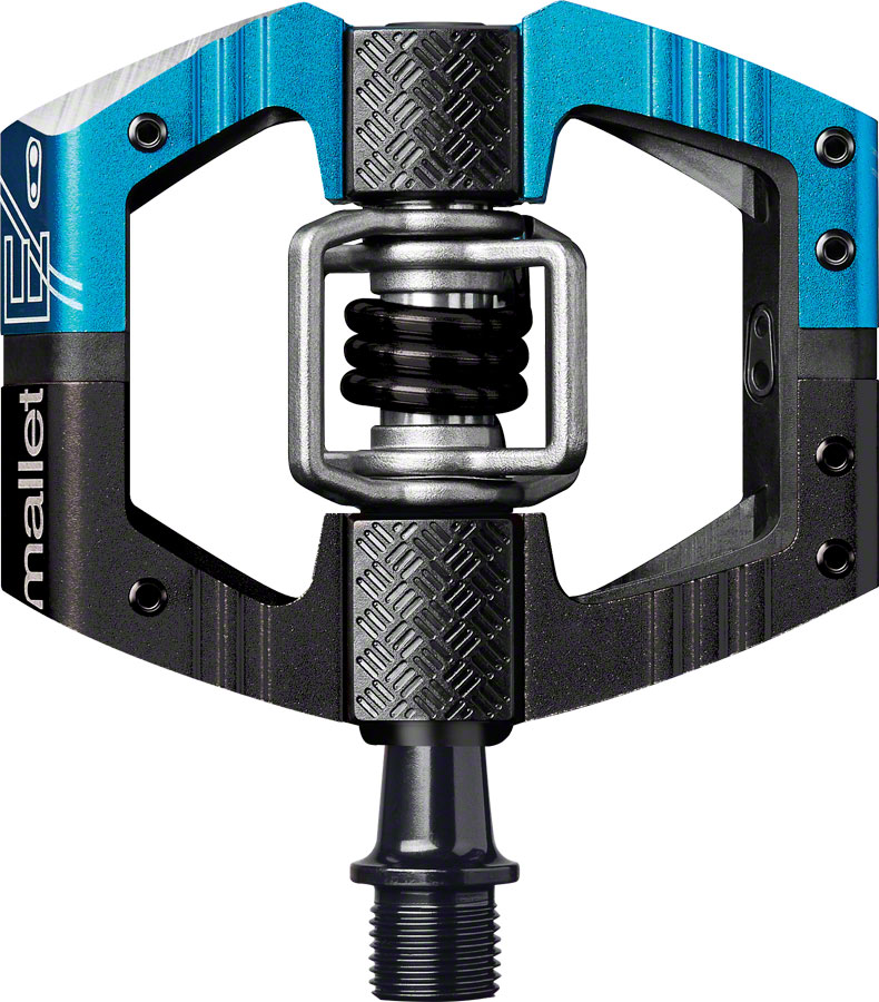 Crankbrothers Mallet Enduro Pedals - Dual Sided Clipless with Platform, Aluminum, 9/16", Blue/Black, Long Spindle