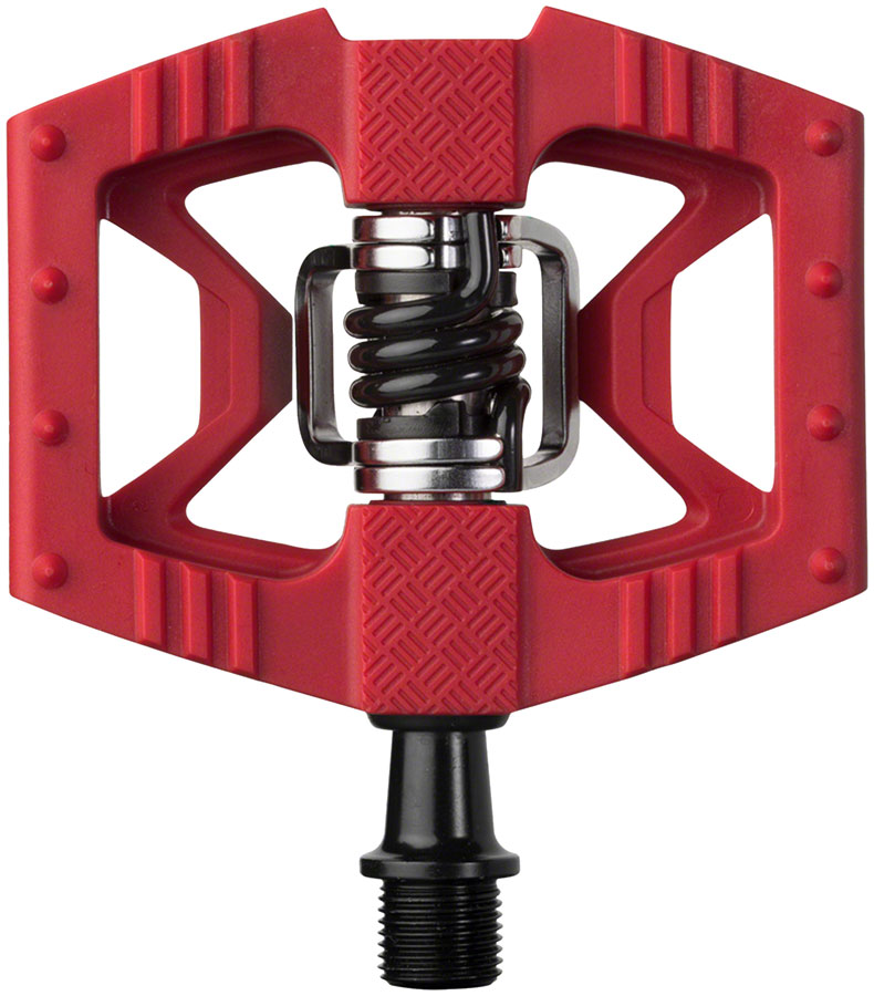 Crankbrothers Double Shot 1 Pedals - Single Side Clipless with Platform, Composite, 9/16", Red