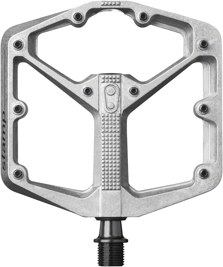 Crankbrothers Stamp 2 Pedals - Platform, Aluminum, 9/16", Raw Silver, Large