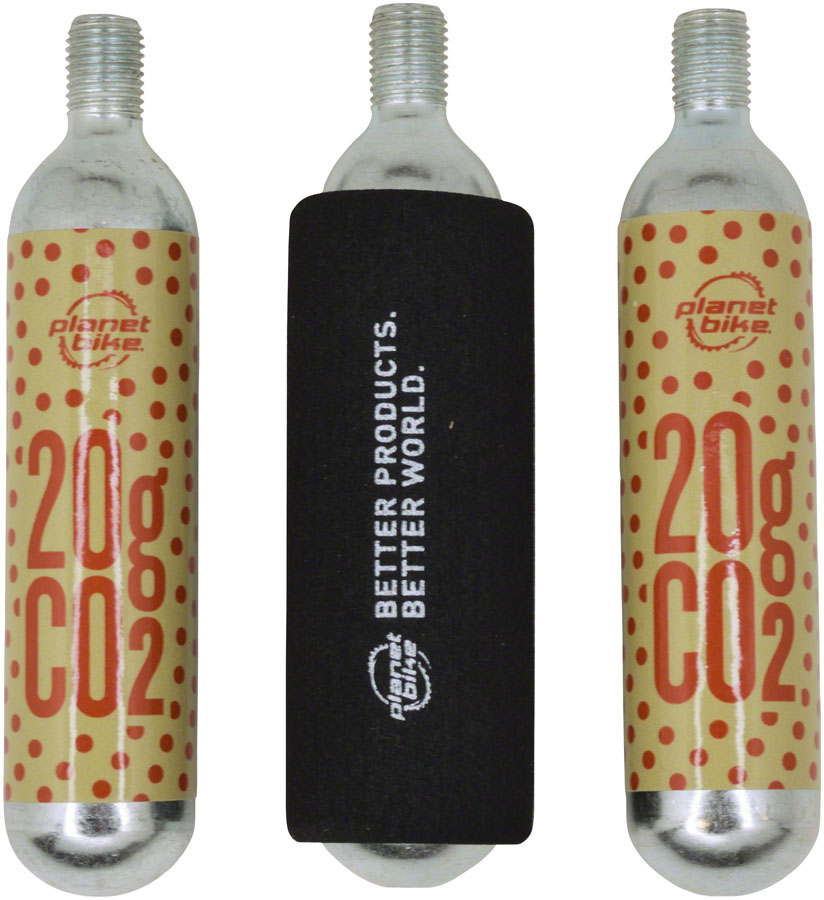 Planet Bike 20g Threaded CO2 Cartridge - 3 pack