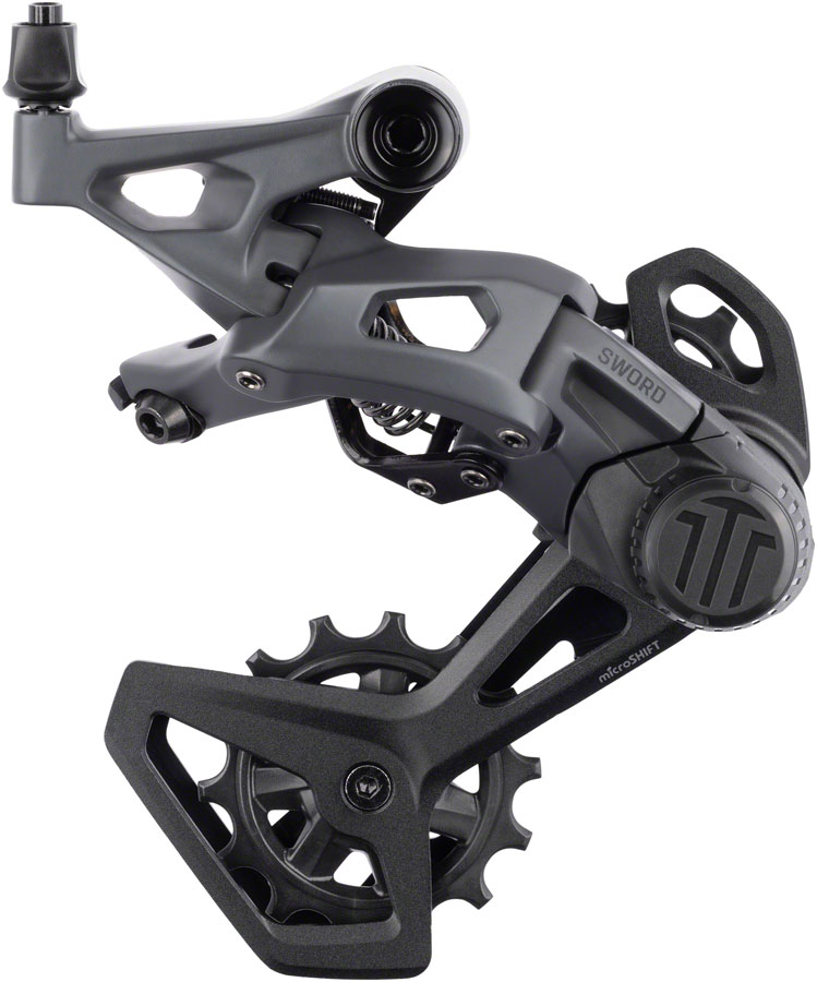 microSHIFT Sword Rear Derailleur - 10-Speed, Medium Cage, Compatible with Sword 1x, Gray