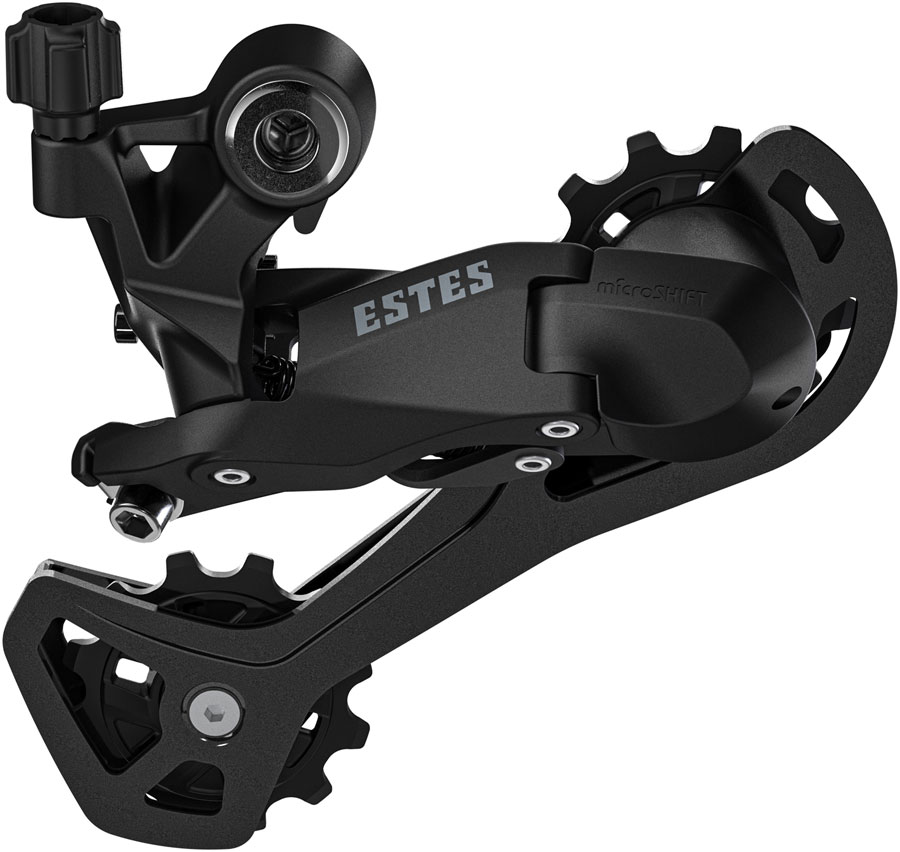 microSHIFT Estes 2x Rear Derailleur - 7/8/9-Speed, Long Cage, 28-32t Max Cog, 11-14t Min Cog, 43t Capacity, Black