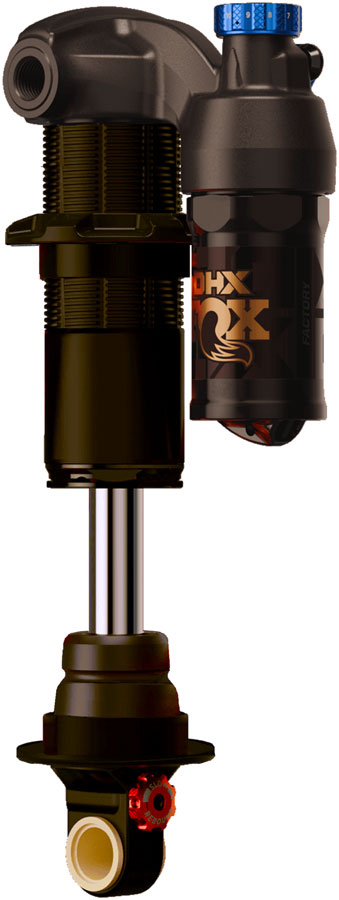 FOX DHX Factory Rear Shock - Trunnion Metric, 205 x 60 mm, 2-Position Lever, Hard Chromoly Stanchion, Black