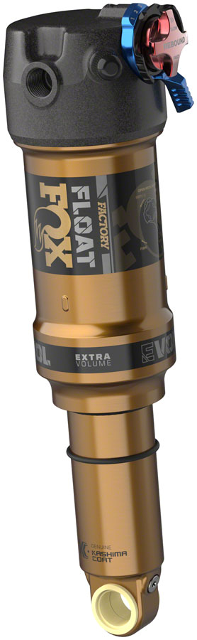 FOX FLOAT Factory Rear Shock - Trunnion Metric, 185 x 50 mm, 0.4 Spacer, 2-Position Lever, EVOL LV, Kashima Coat