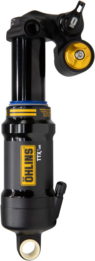 Ohlins TTX1 Air m.2 Rear Shock - Metric, 165mm x 45mm, Adjustable Volume Air Spring, Trunnion, Black