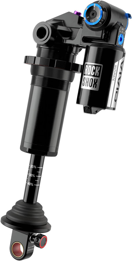 RockShox Vivid Coil Ultimate RC2T Rear Shock - 205 x 62.5mm, Reb 55 / Comp 34, Adj. Hydraulic Bottom Out, L/45, Standard Trunnion, D1