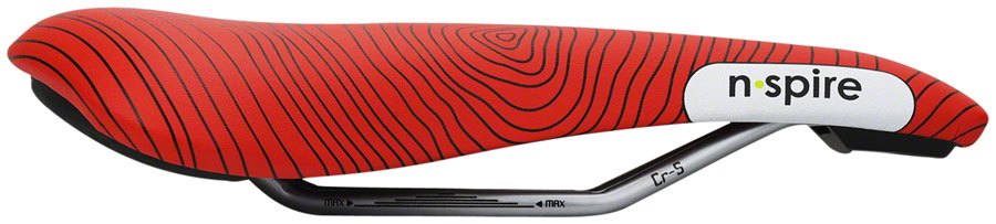 Smanie N.Spire Saddle - Chromoly, Microfiber Red, 146