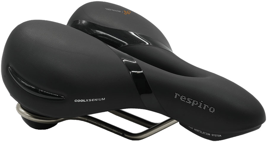 Selle Royal Respiro Stracciatella Saddle - Steel, Black, Relaxed