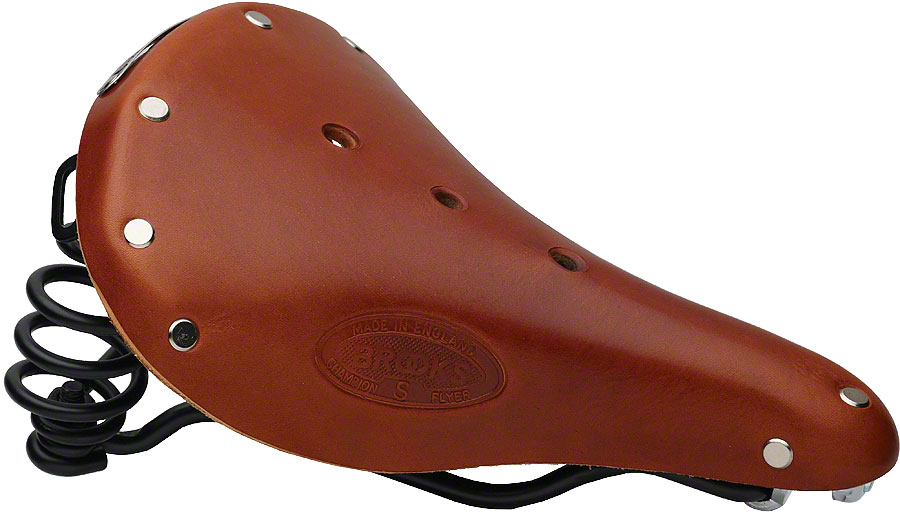 Brooks Flyer Saddle - Steel, Honey, Women's
