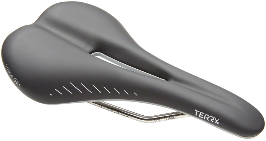 Terry Raven Ti Gel Saddle - Titanium, Black