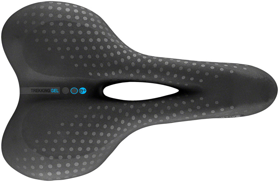 Selle San Marco Trekking Open-Fit Gel Saddle - Steel, Black, Men's, Small