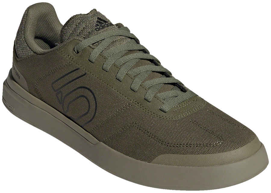Five Ten Sleuth DLX Canvas Flat Shoes - Men's, Focus Olive/Core Black/Pulse Lime, 6.5