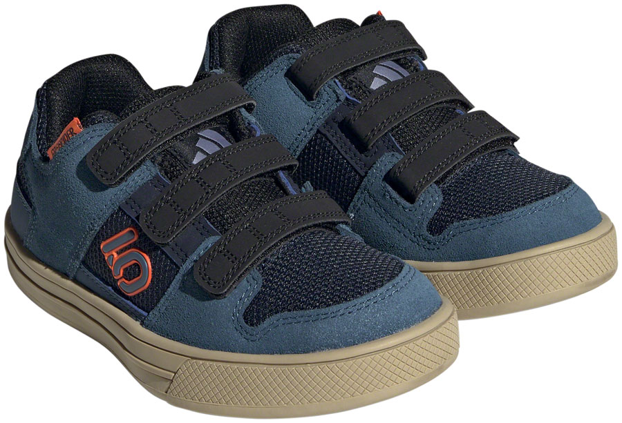 Five Ten Freerider Kid's VCS Flat Shoes - Youth, Legend Ink/Wonder Steel/Impact Orange, 1.5K