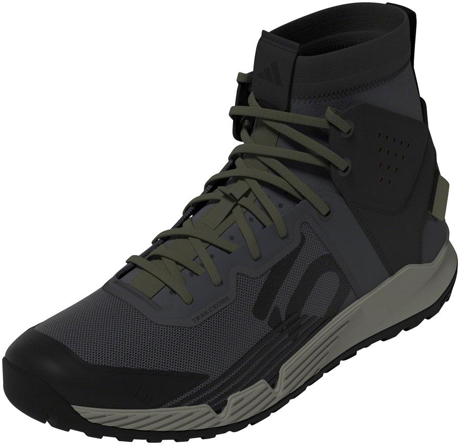 Five Ten Trailcross Mid Pro Flat Shoes - Men's, Gray Six/Core Black/Olive Strata, 8