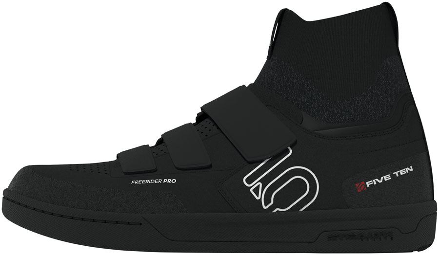 Five Ten Freerider Pro Mid VCS Flat  Shoes - Men's, Black / Footwear White / Carbon, 10