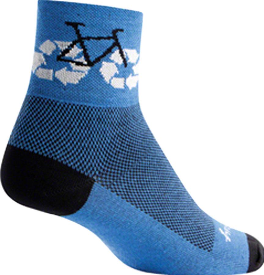 SockGuy Classic Recycle Socks - 3", Blue, Large/X-Large