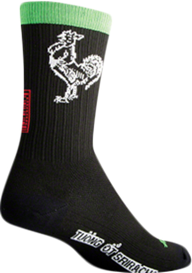 SockGuy SGX Sriracha Socks - 6", Black, Large/X-Large