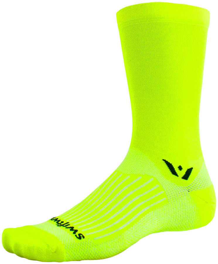 Swiftwick Aspire Crew Socks - 7", Hi-Viz Yellow, Small
