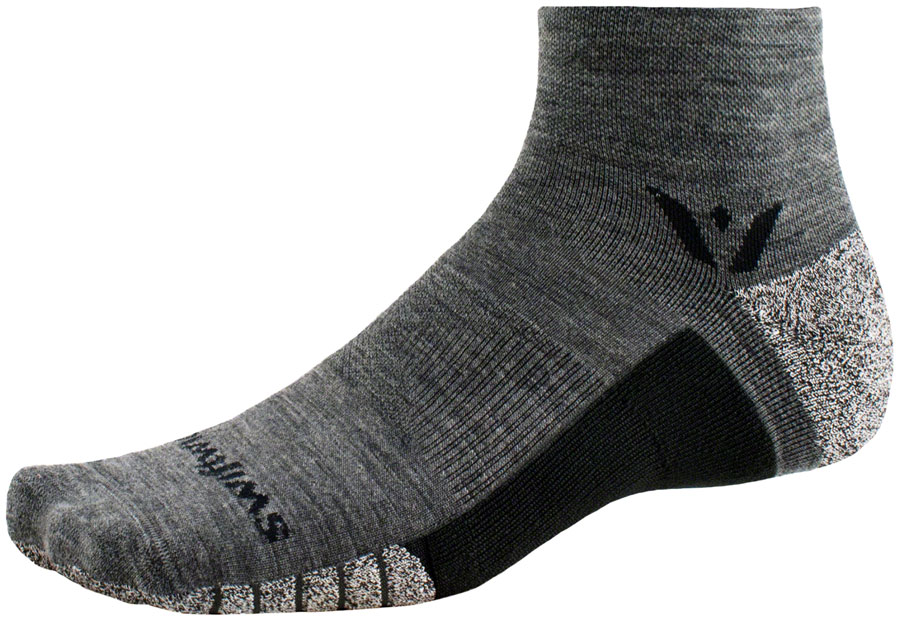 Swiftwick Flite XT Trail Quarter Crew Socks - 2", Heather, X-Large