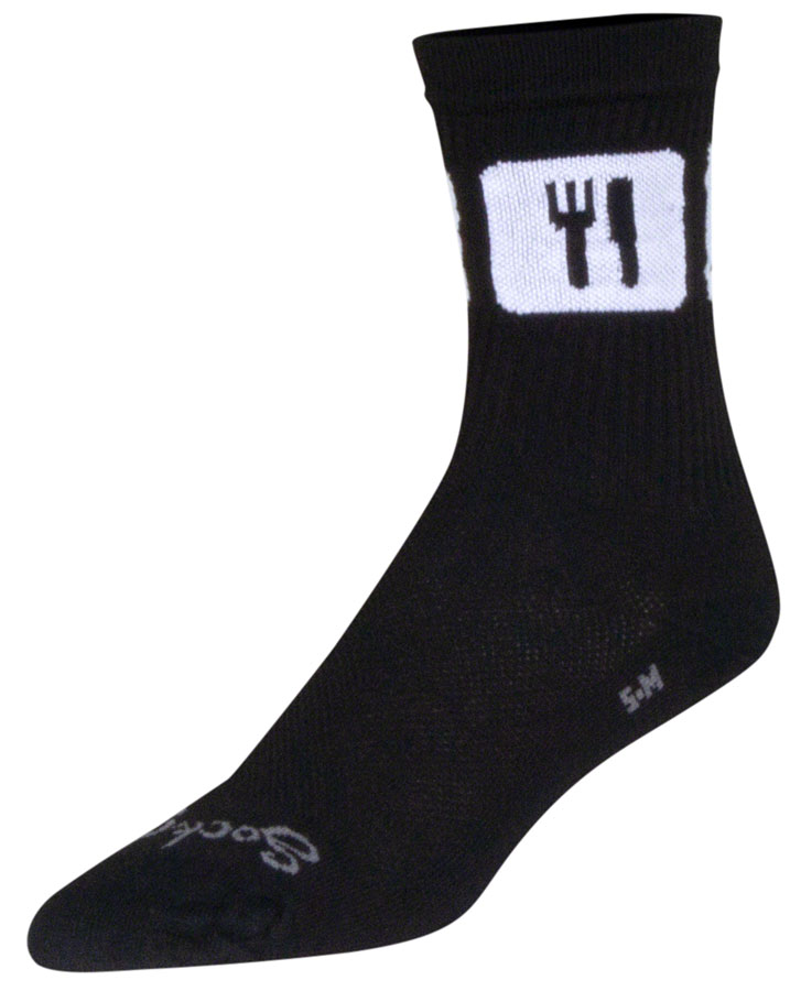 SockGuy Crew Repeats Socks - 6", Black, Small/Medium