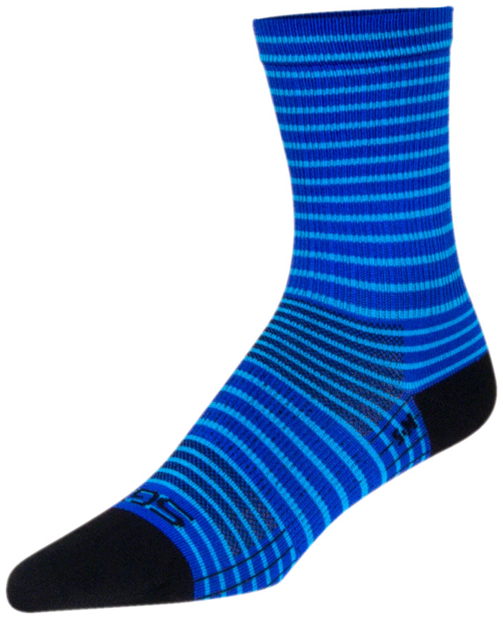 SockGuy SGX Royal Stripes Socks - 6", Royal, Small/Medium