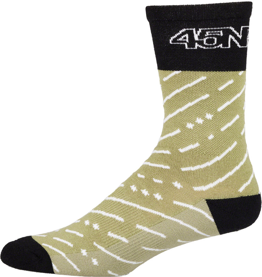 45NRTH Snow Band Midweight Wool Sock - Sage/Rosin, Small