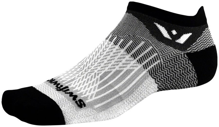 Swiftwick Aspire No Show Socks - Black Pewter, Small