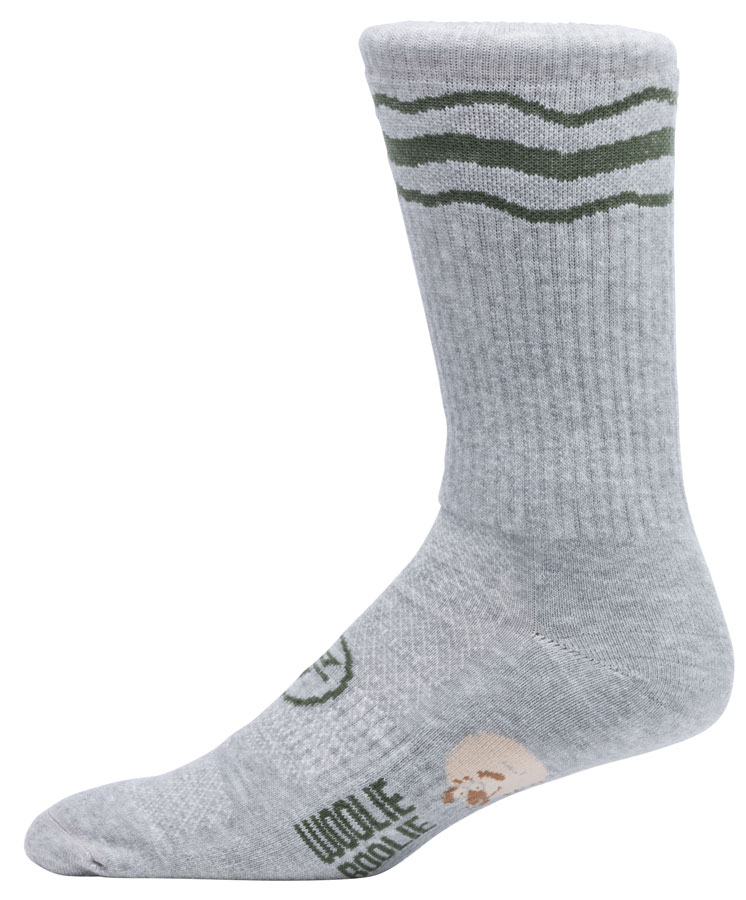 Teravail Stripe Wool Sock - 6", Heather Gray, Large