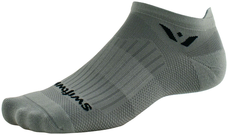 Swiftwick Aspire No Show Socks - Pewter, Medium