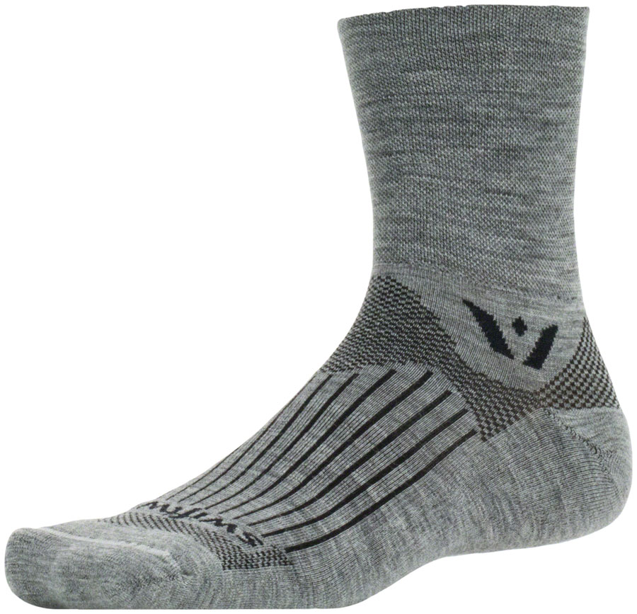 Swiftwick Pursuit Quarter Crew Socks - 4", Heather, X-Large