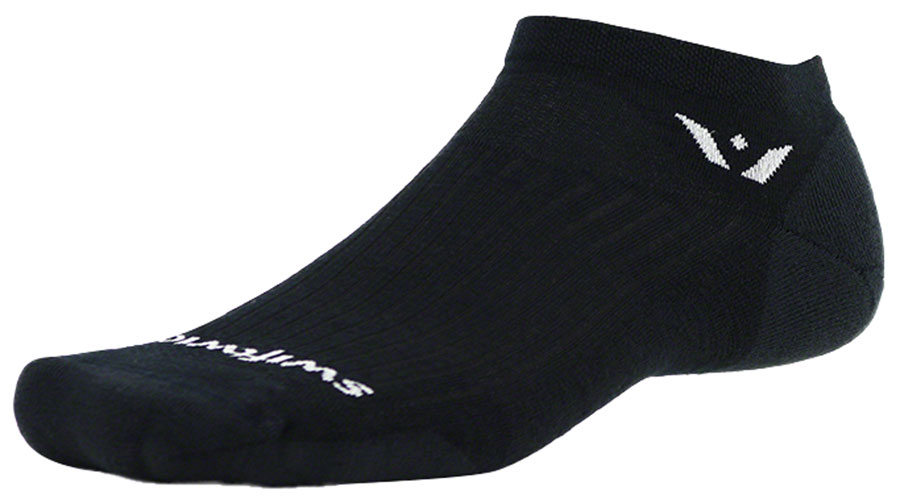 Swiftwick Pursuit No Show Socks - Black, Medium