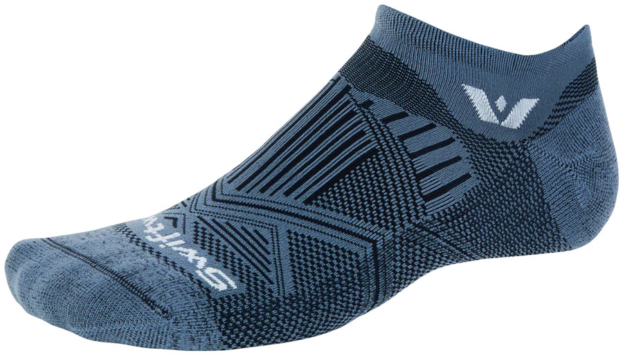SwiftWick Aspire No Show Socks - Denim, Xlarge