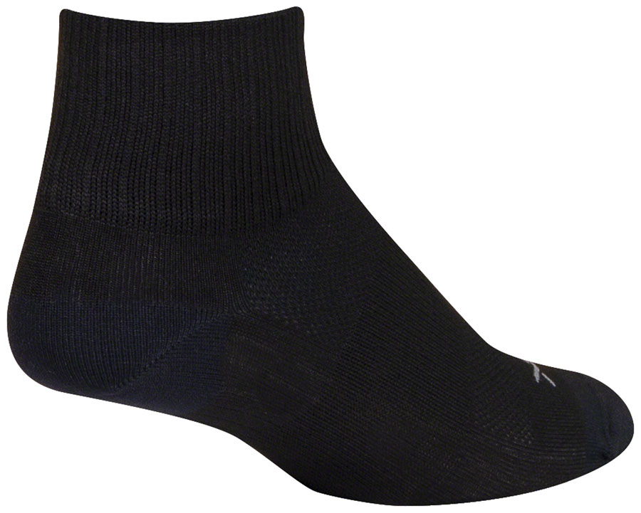 SockGuy SGX Black Socks - 2.5", Small/Medium