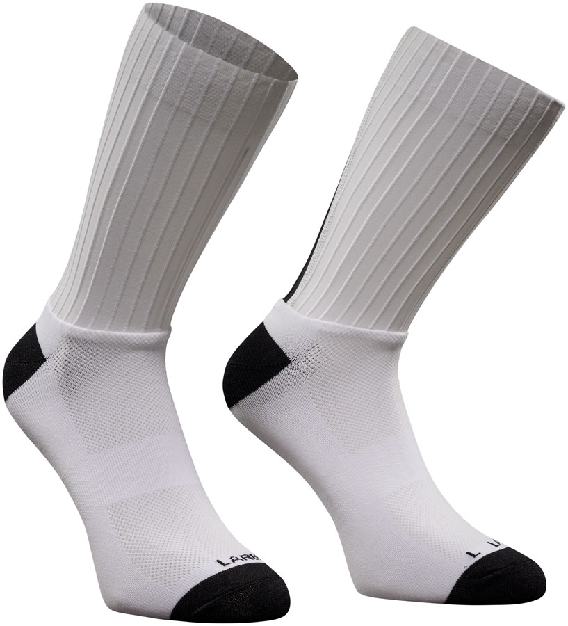 Pearl Izumi PI/Black Woven Aero Socks - Medium, White