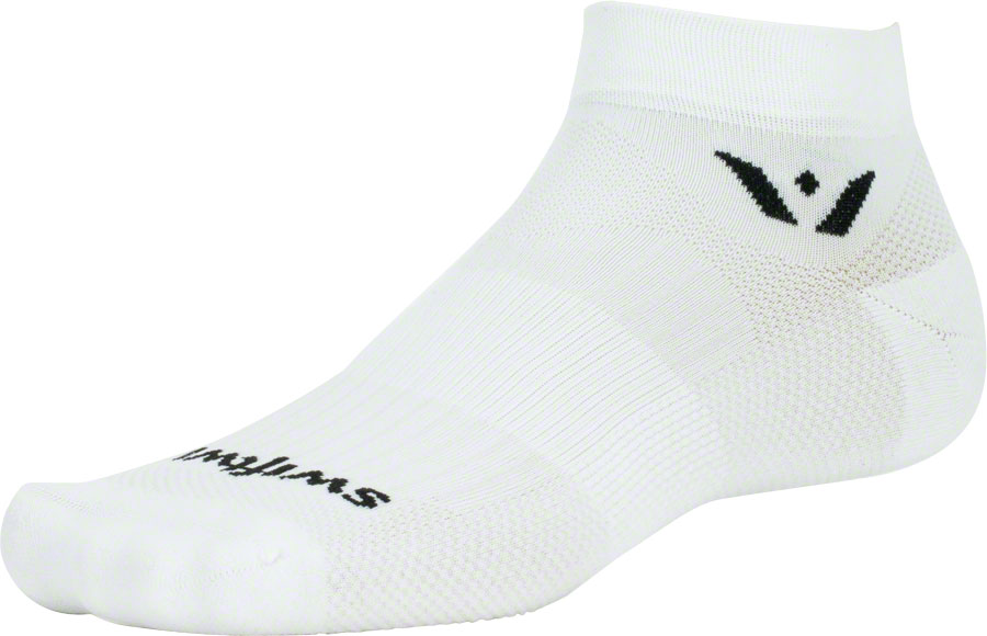 Swiftwick Aspire Ankle Socks - 1", White, Medium