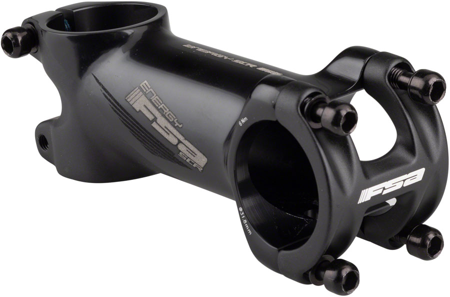 Full Speed Ahead Energy SCR Stem - 80mm, 31.8 Clamp, -6, 1 1/8", Alloy, Black/Gray