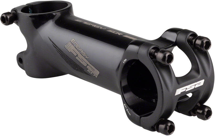 Full Speed Ahead Energy SCR Stem - 100mm, 31.8 Clamp, -6, 1 1/8", Alloy, Black/Gray