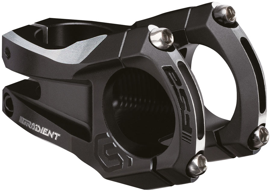 Full Speed Ahead Gradient 35/31.8 Alloy MTB Stem, 2D Forged AL6061, +6°, Bead BlastedAnodized Black