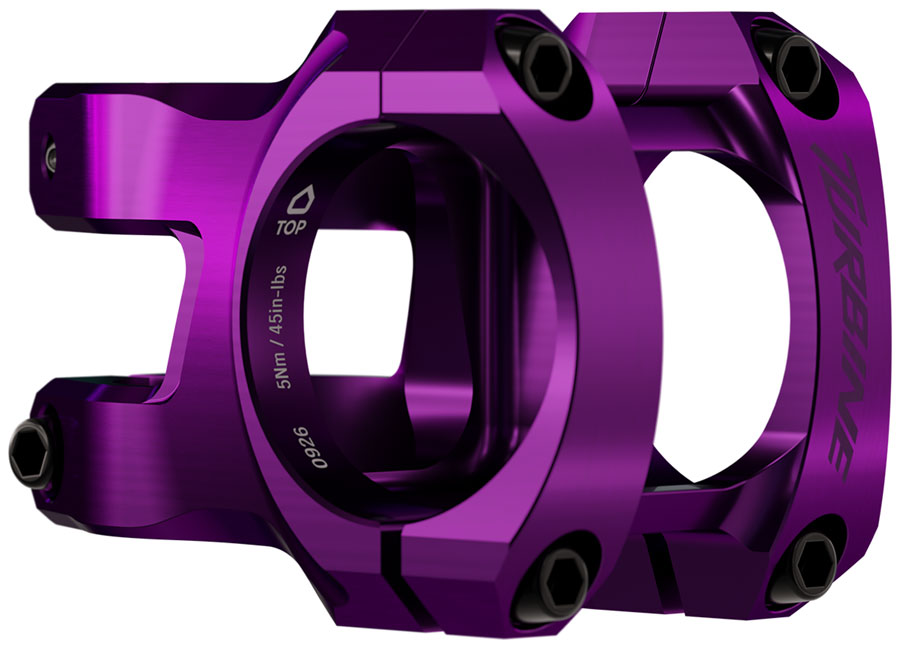 RaceFace Turbine Stem - 40mm, 35mm Clamp, +/-0, 1 1/8", Purple